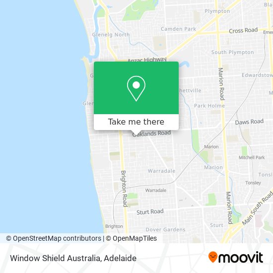 Mapa Window Shield Australia