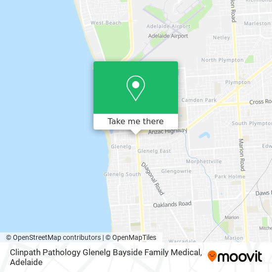 Mapa Clinpath Pathology Glenelg Bayside Family Medical