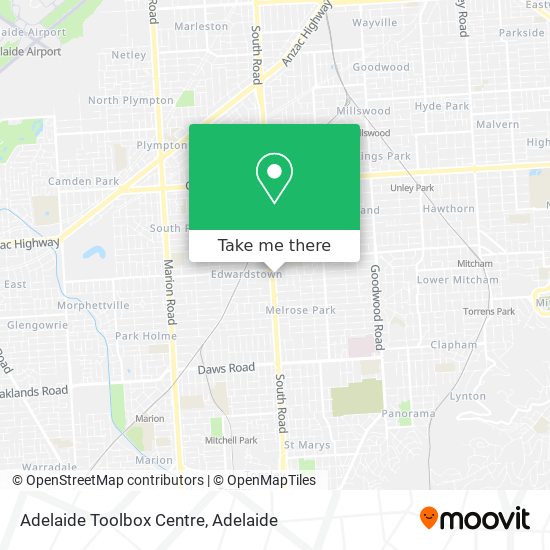 Adelaide Toolbox Centre map