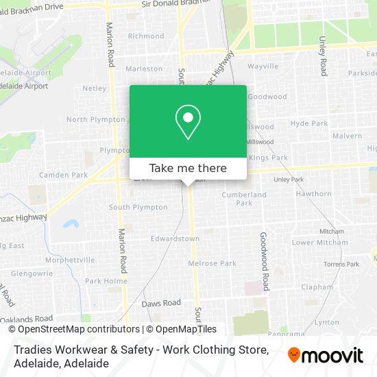 Mapa Tradies Workwear & Safety - Work Clothing Store, Adelaide