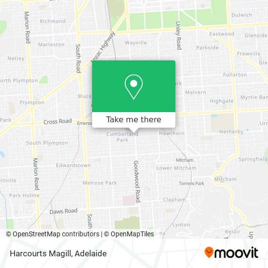 Harcourts Magill map