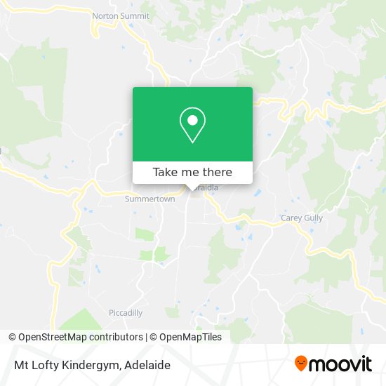 Mapa Mt Lofty Kindergym