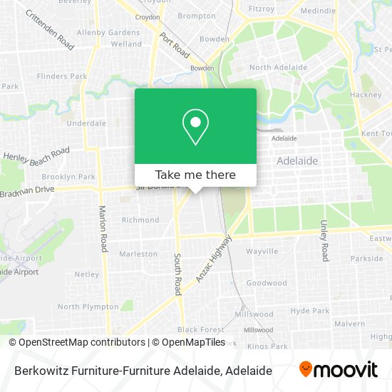 Berkowitz Furniture-Furniture Adelaide map