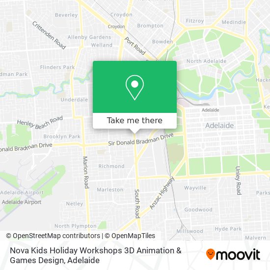 Nova Kids Holiday Workshops 3D Animation & Games Design map