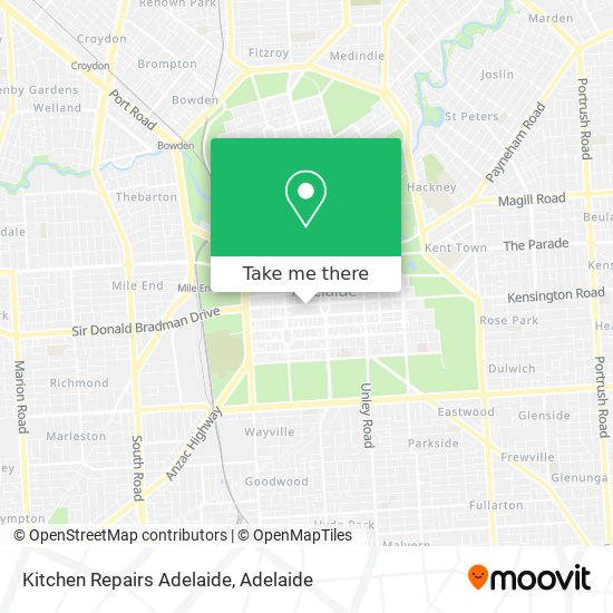 Kitchen Repairs Adelaide map