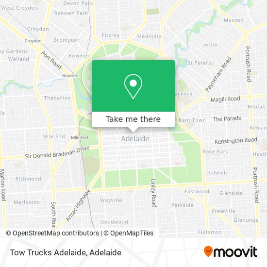 Mapa Tow Trucks Adelaide