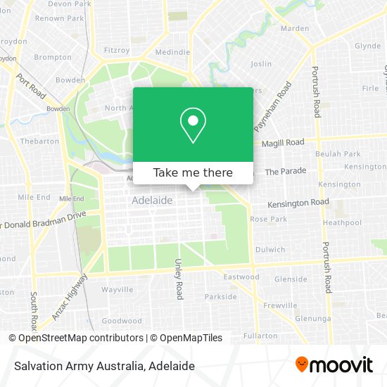 Mapa Salvation Army Australia