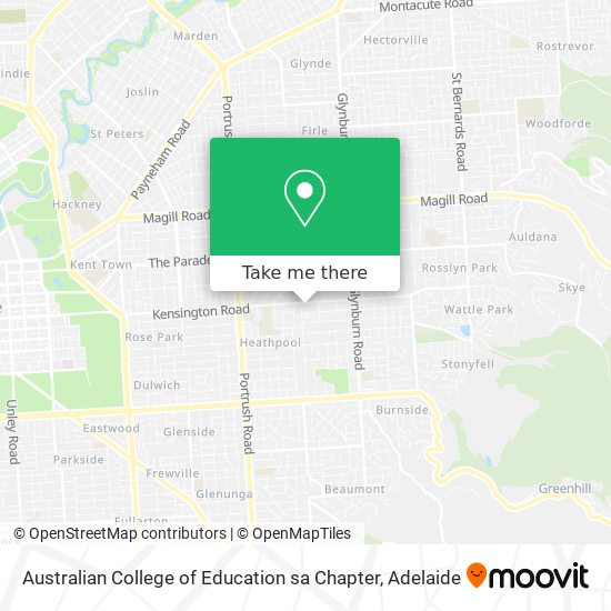 Mapa Australian College of Education sa Chapter