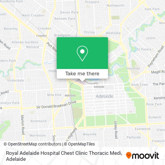 Mapa Royal Adelaide Hospital Chest Clinic Thoracic Medi
