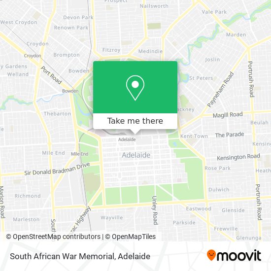 South African War Memorial map