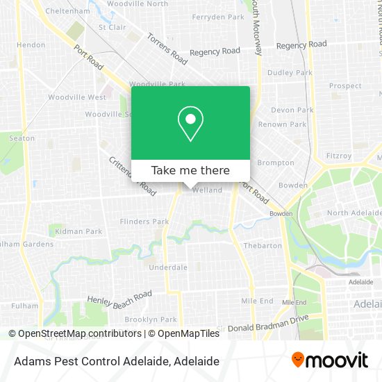 Adams Pest Control Adelaide map