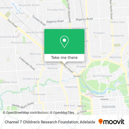 Channel 7 Children's Research Foundation map