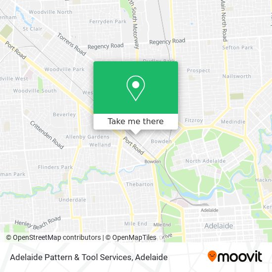 Mapa Adelaide Pattern & Tool Services