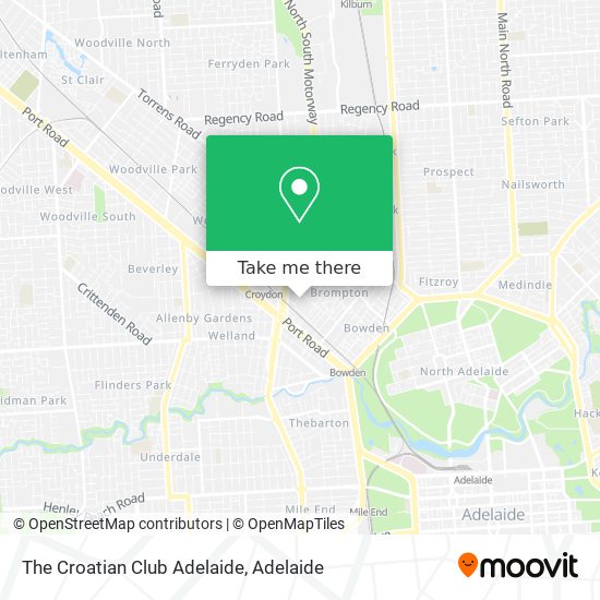 Mapa The Croatian Club Adelaide