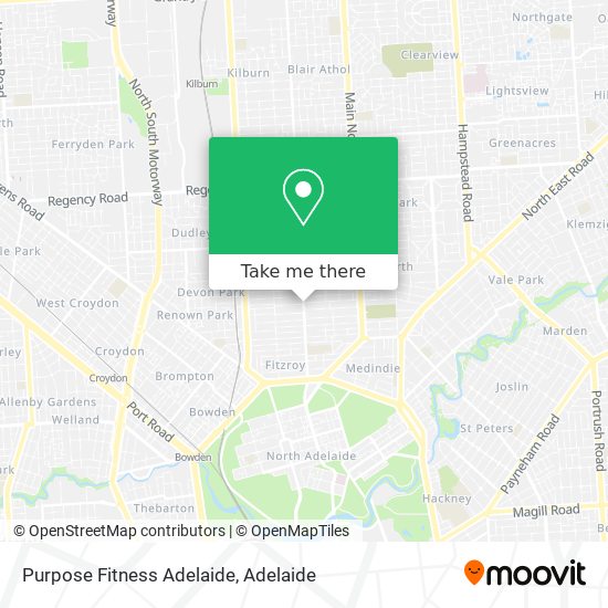 Mapa Purpose Fitness Adelaide