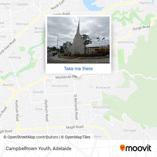 Mapa Campbelltown Youth