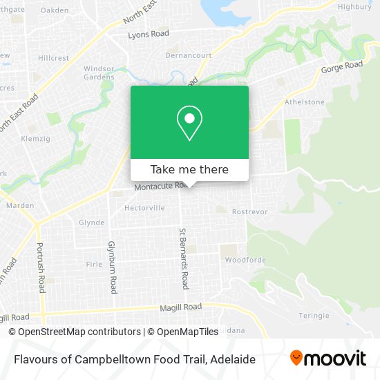 Flavours of Campbelltown Food Trail map