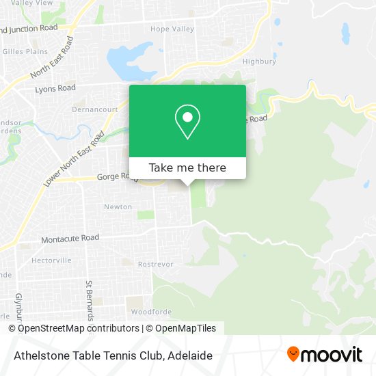 Athelstone Table Tennis Club map