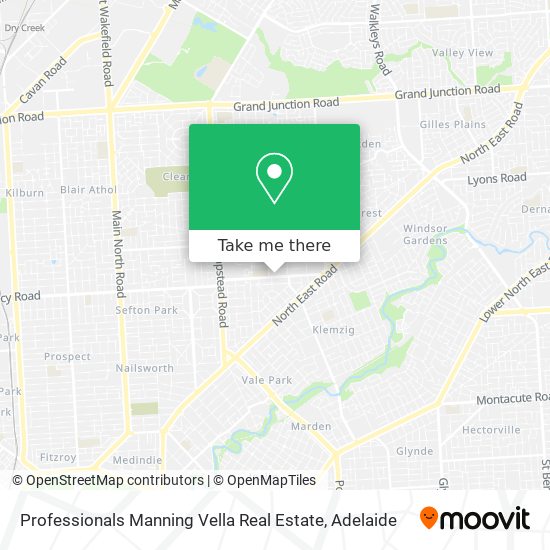 Professionals Manning Vella Real Estate map
