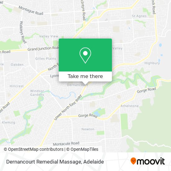 Mapa Dernancourt Remedial Massage