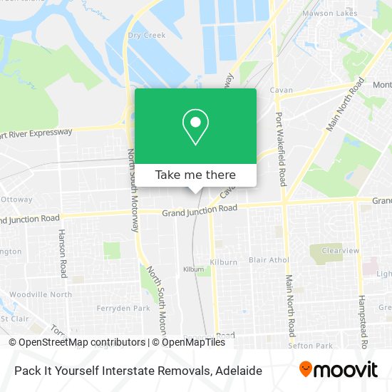 Mapa Pack It Yourself Interstate Removals