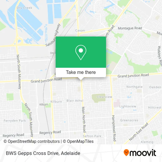 Mapa BWS Gepps Cross Drive