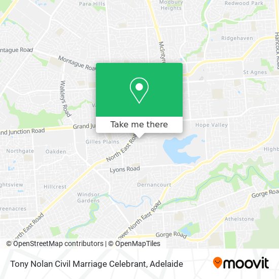Tony Nolan Civil Marriage Celebrant map