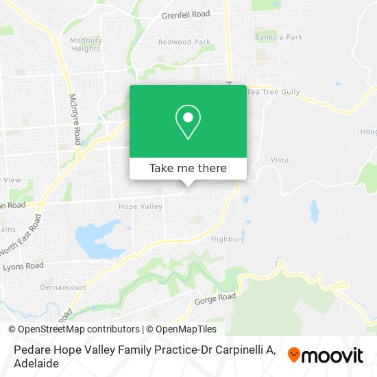 Pedare Hope Valley Family Practice-Dr Carpinelli A map