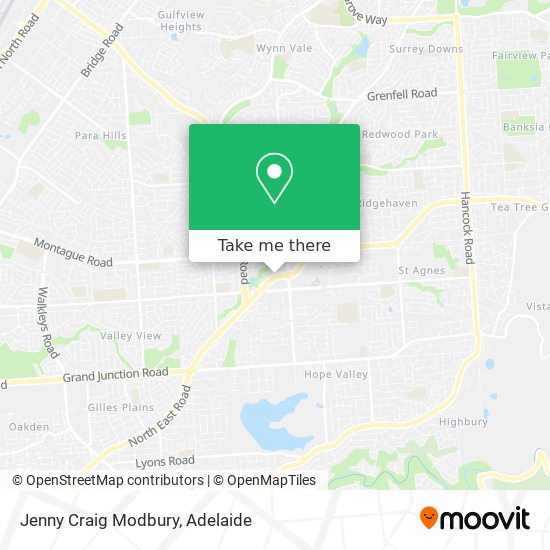 Jenny Craig Modbury map