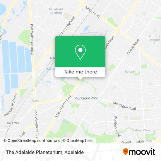 The Adelaide Planetarium map
