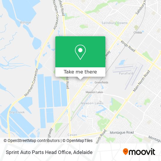 Sprint Auto Parts Head Office map