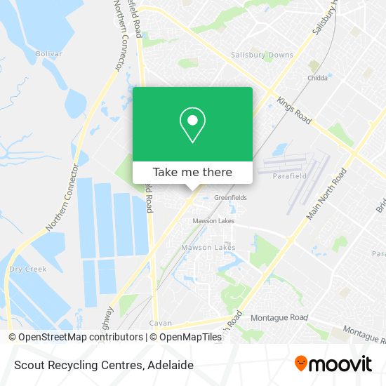 Mapa Scout Recycling Centres