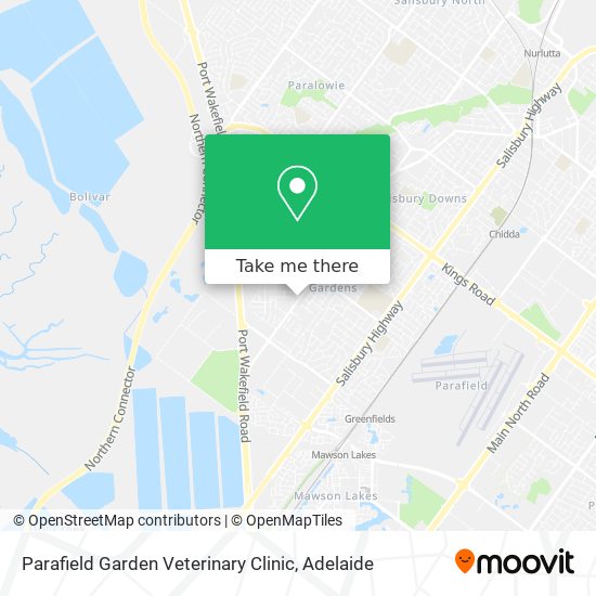 Mapa Parafield Garden Veterinary Clinic