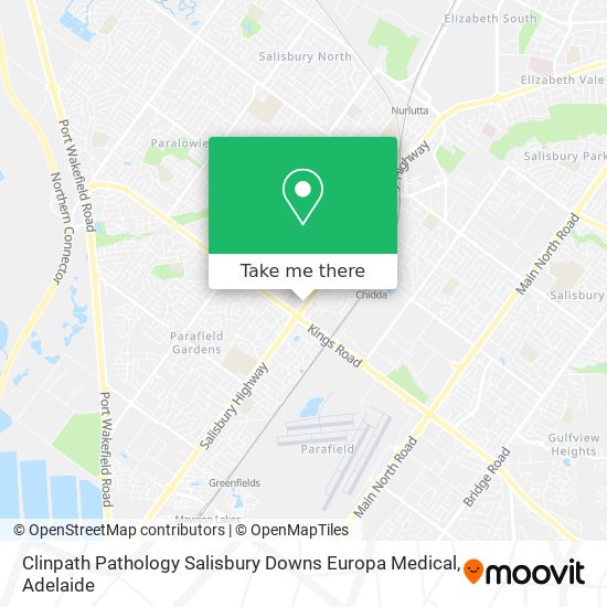 Clinpath Pathology Salisbury Downs Europa Medical map