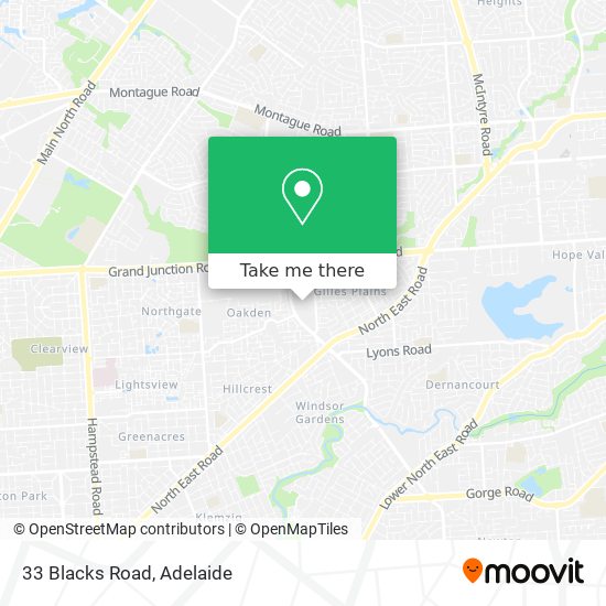 33 Blacks Road map