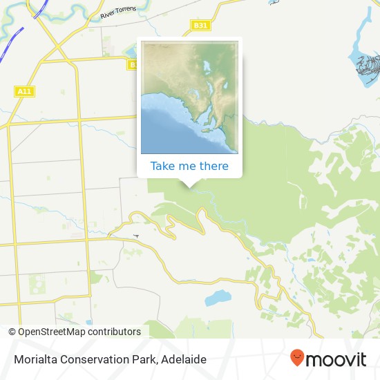 Morialta Conservation Park map