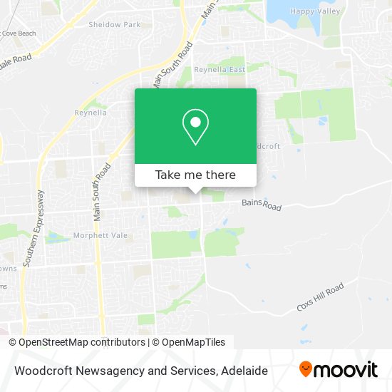 Mapa Woodcroft Newsagency and Services