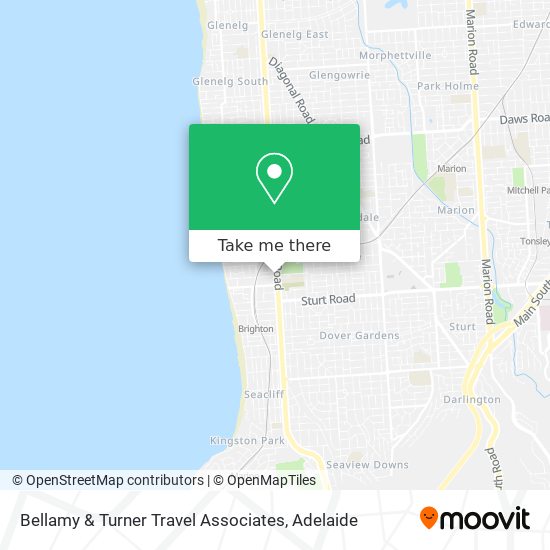 Bellamy & Turner Travel Associates map