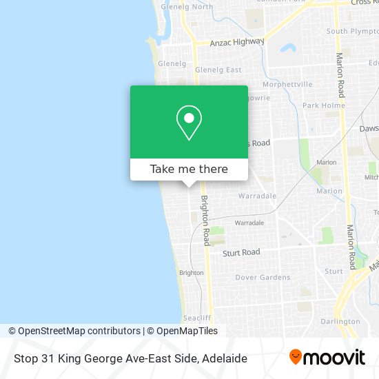 Mapa Stop 31 King George Ave-East Side