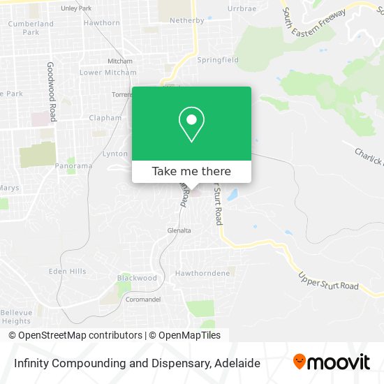 Infinity Compounding and Dispensary map