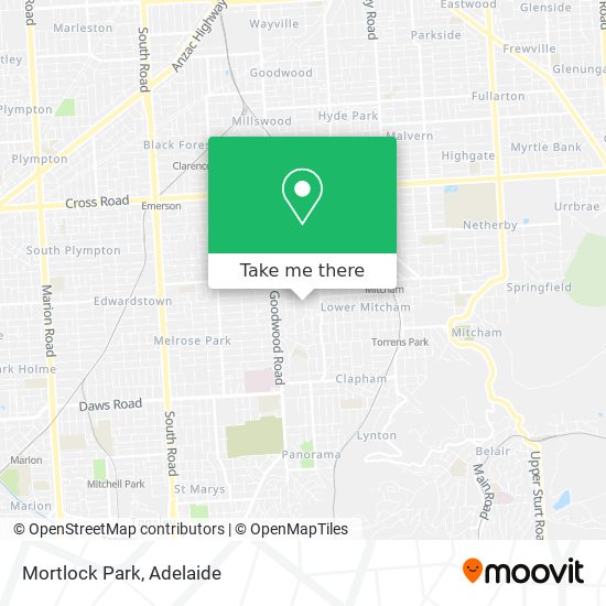 Mapa Mortlock Park