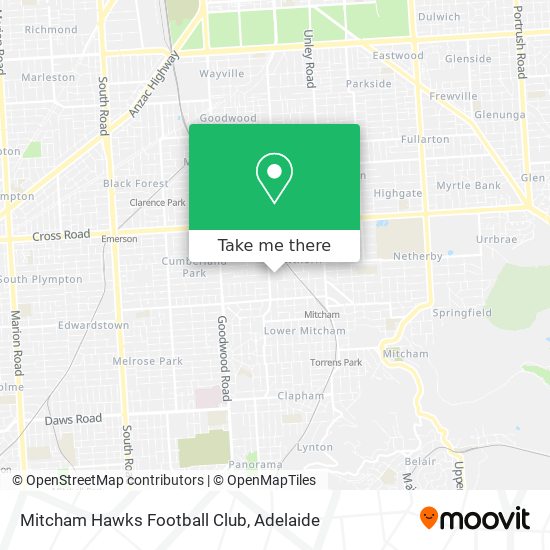 Mapa Mitcham Hawks Football Club