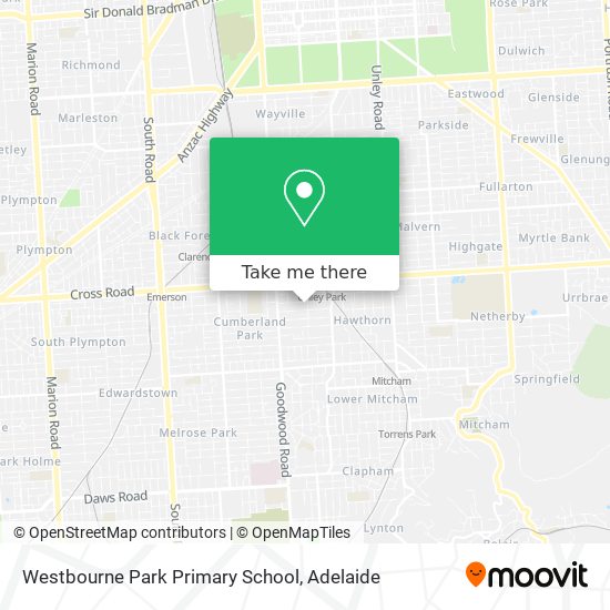 Mapa Westbourne Park Primary School