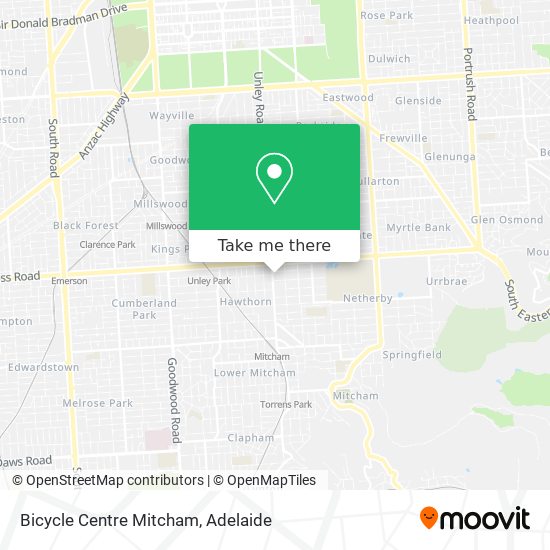 Bicycle Centre Mitcham map