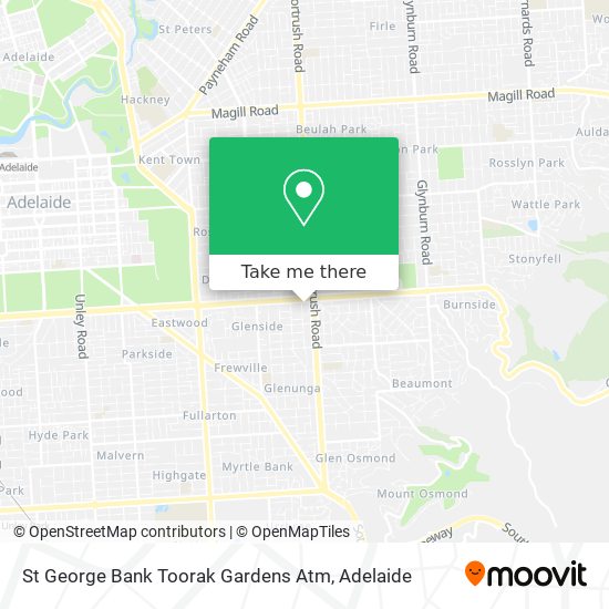 St George Bank Toorak Gardens Atm map