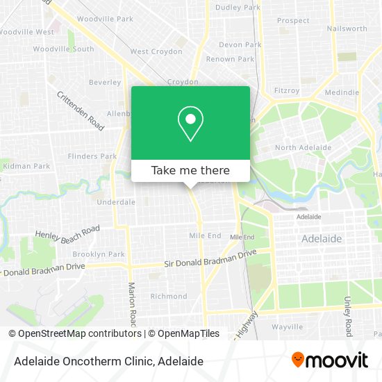 Adelaide Oncotherm Clinic map