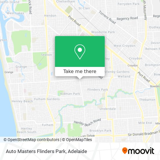 Mapa Auto Masters Flinders Park