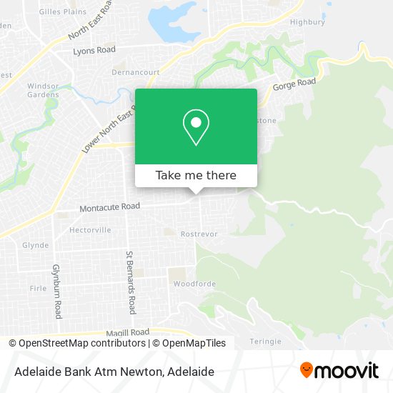 Adelaide Bank Atm Newton map