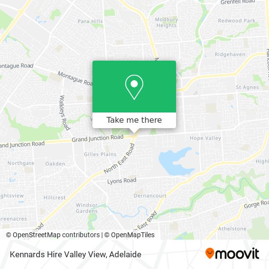 Mapa Kennards Hire Valley View