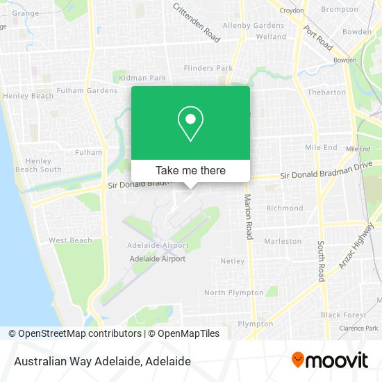 Australian Way Adelaide map